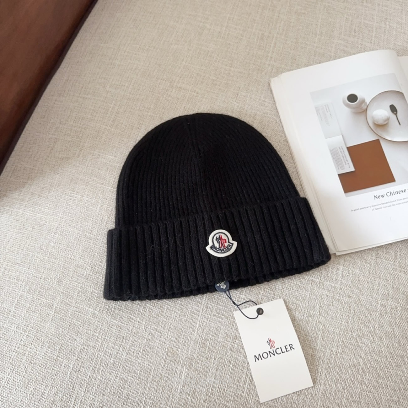 Moncler Logo Patch Beanie Black (8) - newkick.cc